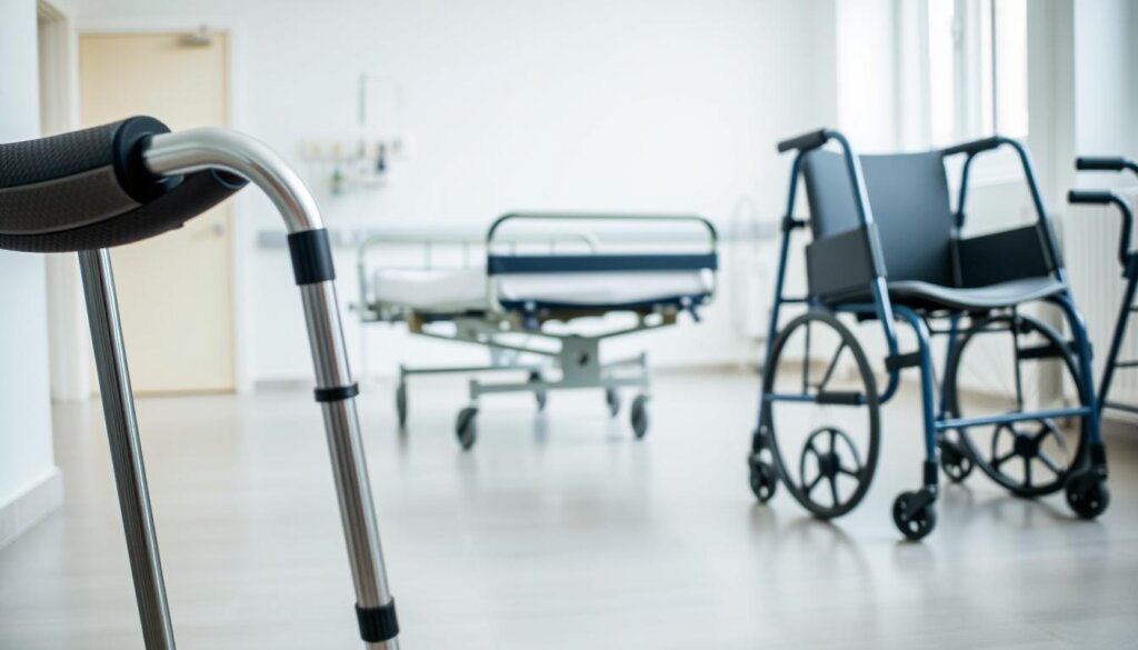 Verschiedene Pflegehilfsmittel im Einsatz